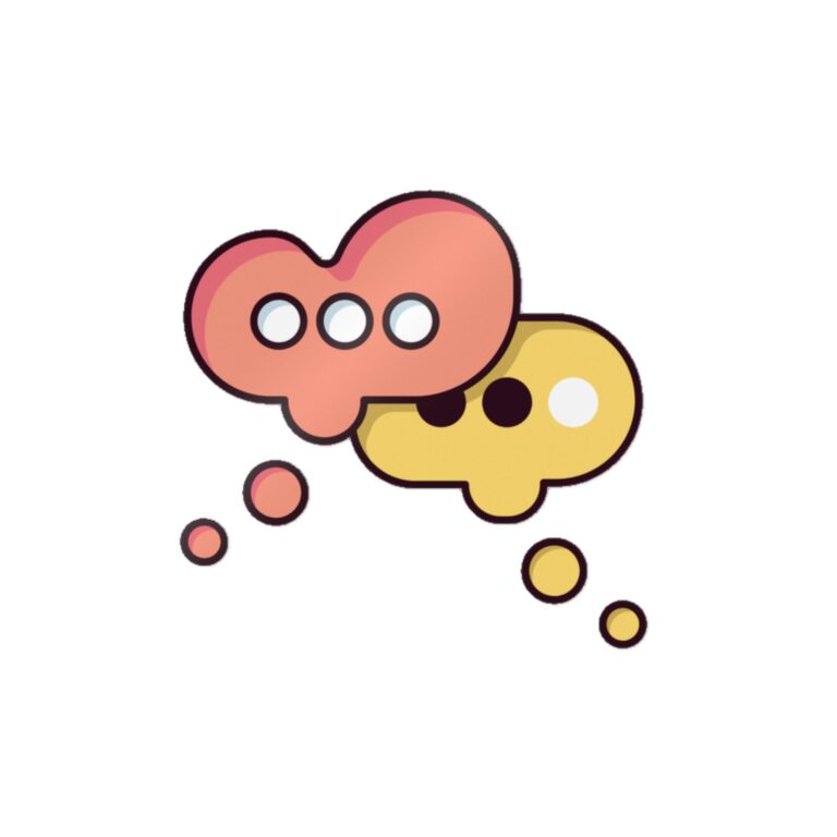 Chat Bubble Die-Cut Sticker - Cute Conversation Icons (DTF)