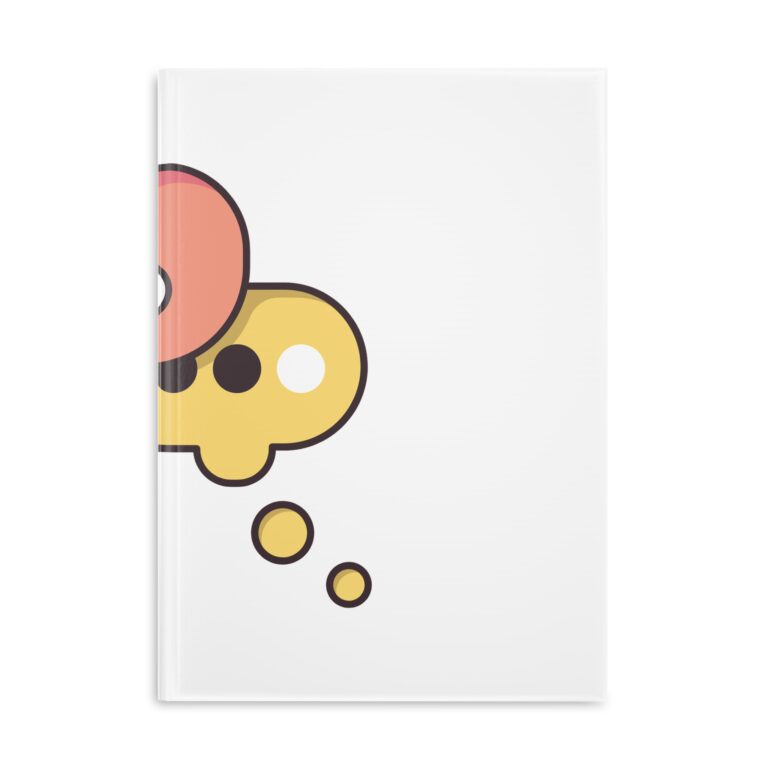 Kawaii Thought Bubble Hardcover Notebook — Puffy Cover Journal for Notes & Doodles