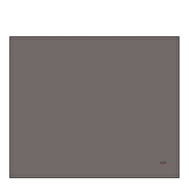 Embroidered Premium Sherpa Blanket — Cozy Gray Throw with Subtle Monogram