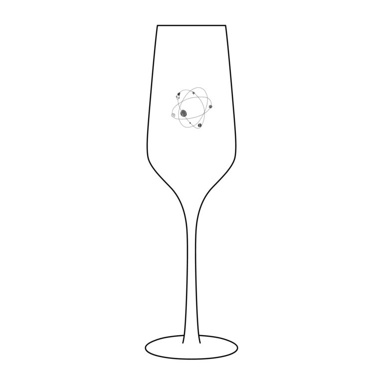 Engraved 8.25 oz Champagne Flute — Personalized Wedding & Anniversary Glass