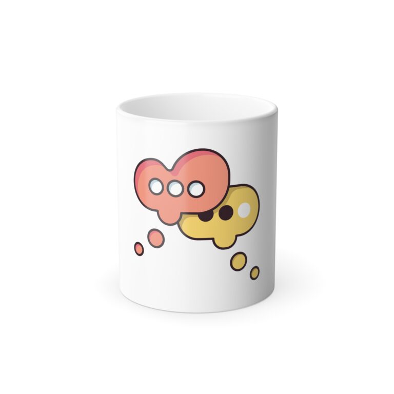 Color-Changing 11oz Mug — Cute Thought Bubble Design