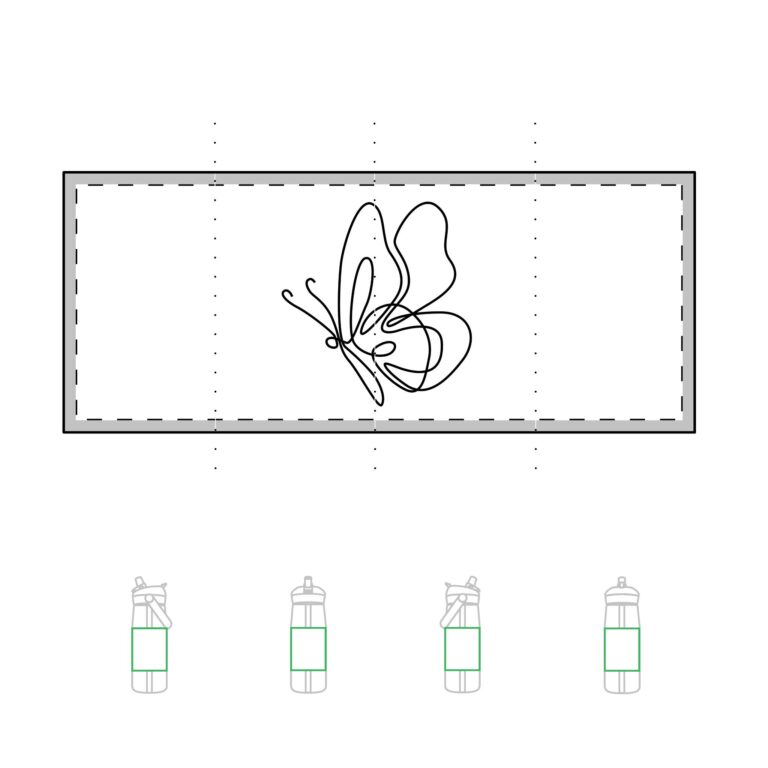 Butterfly Line Art 25oz Flip Straw Bottle — Tritan Renew Reusable Water Bottle