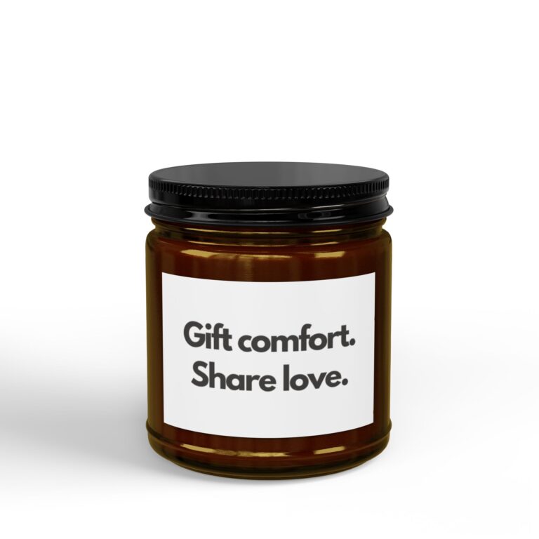 Scented Soy Candle Jar — “Gift comfort. Share love.” Aromatherapy Candle (4oz & 9oz)