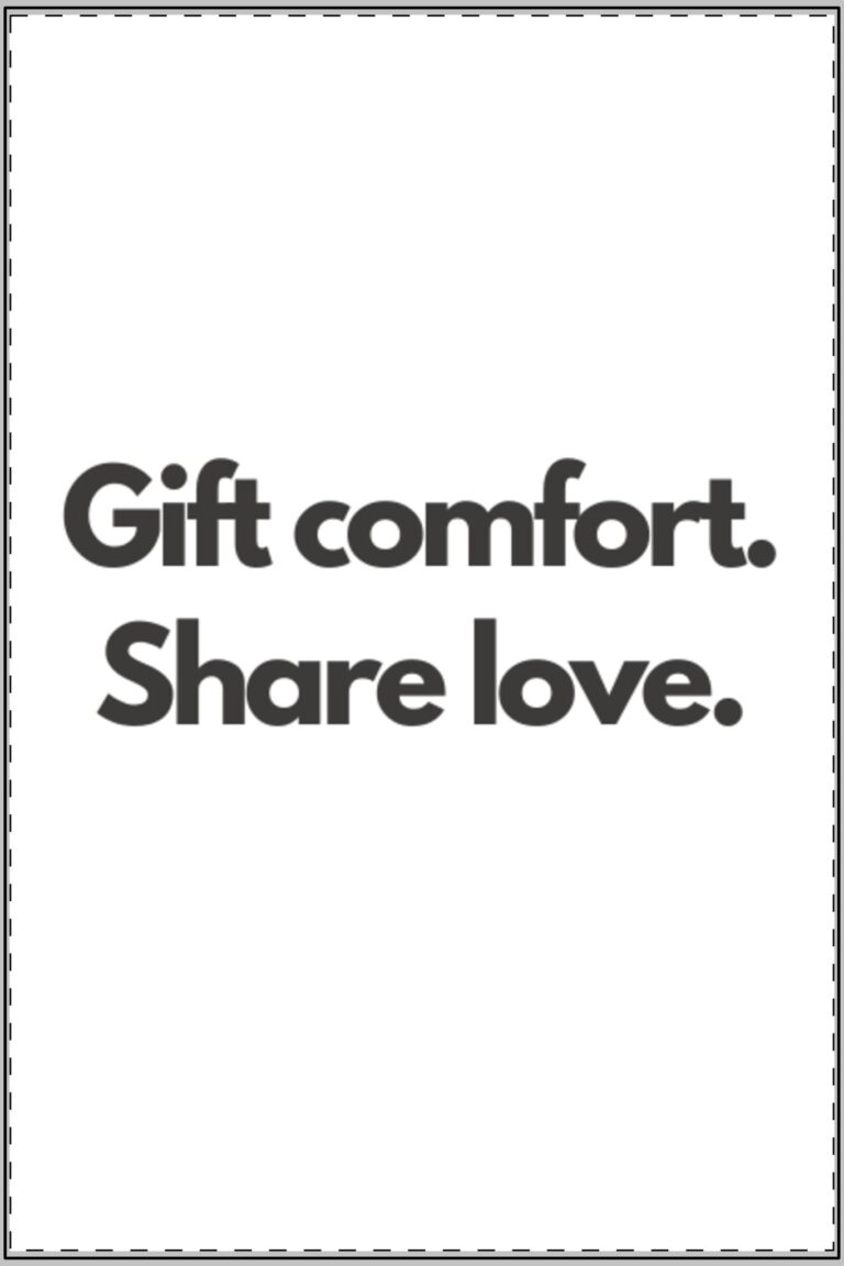 Satin Poster — “Gift comfort. Share love.” Minimalist Typography Wall Art