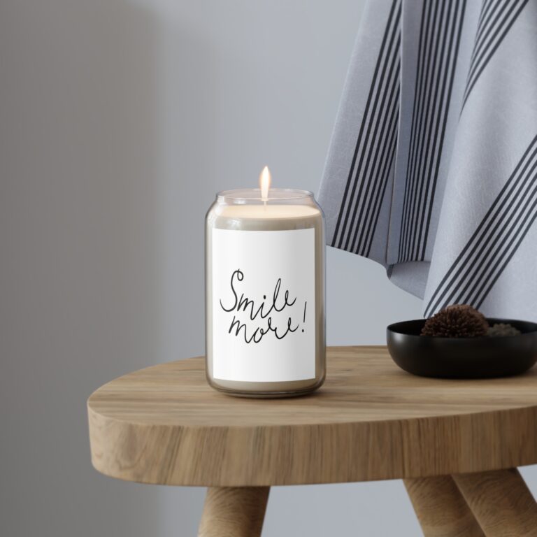 Smile More! Scented Soy Candle — 13.75 oz Glass Jar