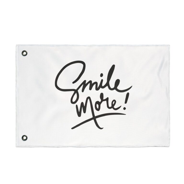 Smile More Flag — Double-Sided Motivational Outdoor/Indoor Banner