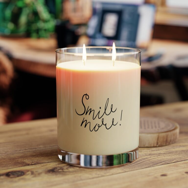 Smile More Scented Candle — 11oz Full Glass Jar