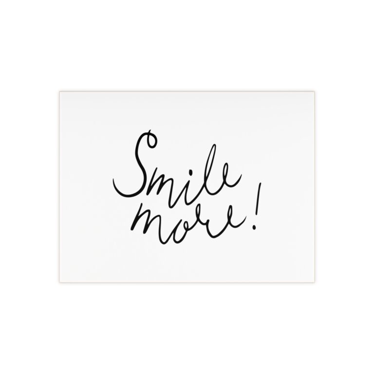 Ceramic Tile "Smile More" – Minimalist Inspirational Home Decor