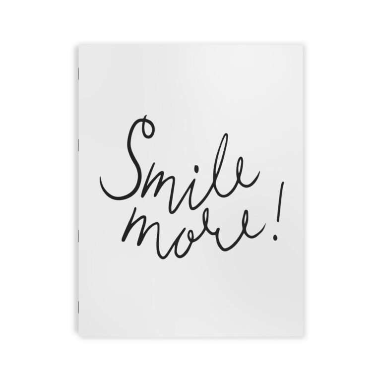 Smile More! Coloring Book — Simple Hearts & Positive Handlettering