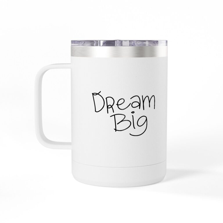 15oz Insulated Coffee Tumbler Mug — Stainless Travel Cup, Double-Wall Thermo