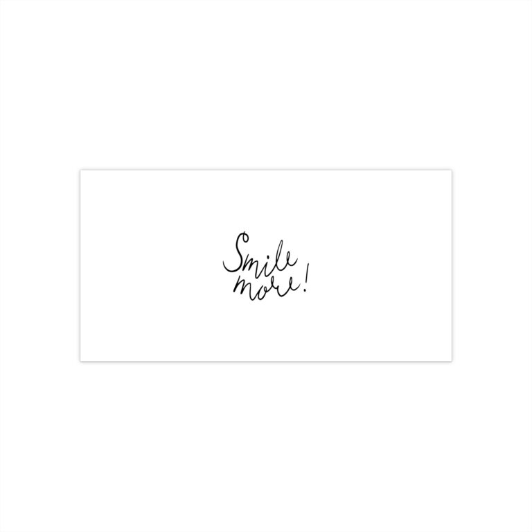 Smile More! Bumper Sticker — Minimal Handwritten Decal