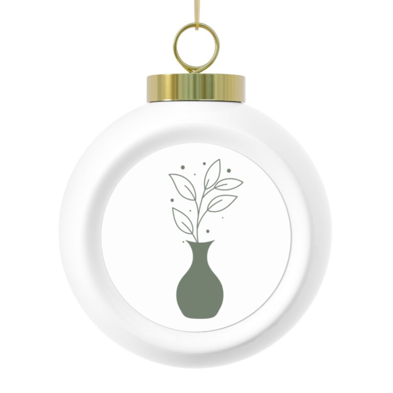 Floral Poinsettia Christmas Ball Ornament