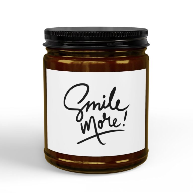 Soy Candle — 'Smile More!' Scented Jar (4oz & 9oz)