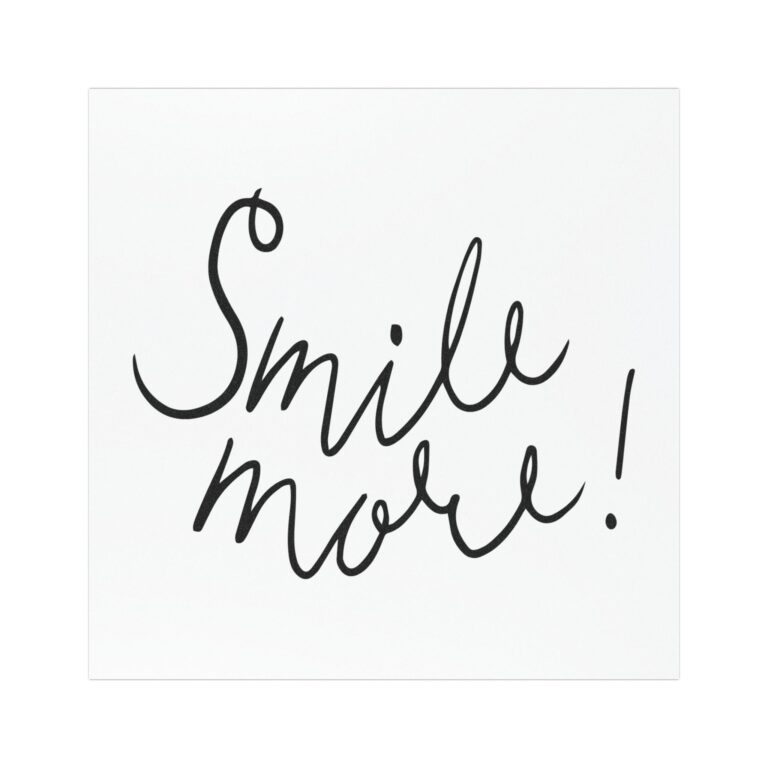 Smile More Car Magnet — Positive Handwritten Decal for Cars