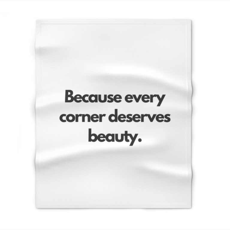 Throw Blanket — "Because every corner deserves beauty." Minimalist Cozy Home Throw