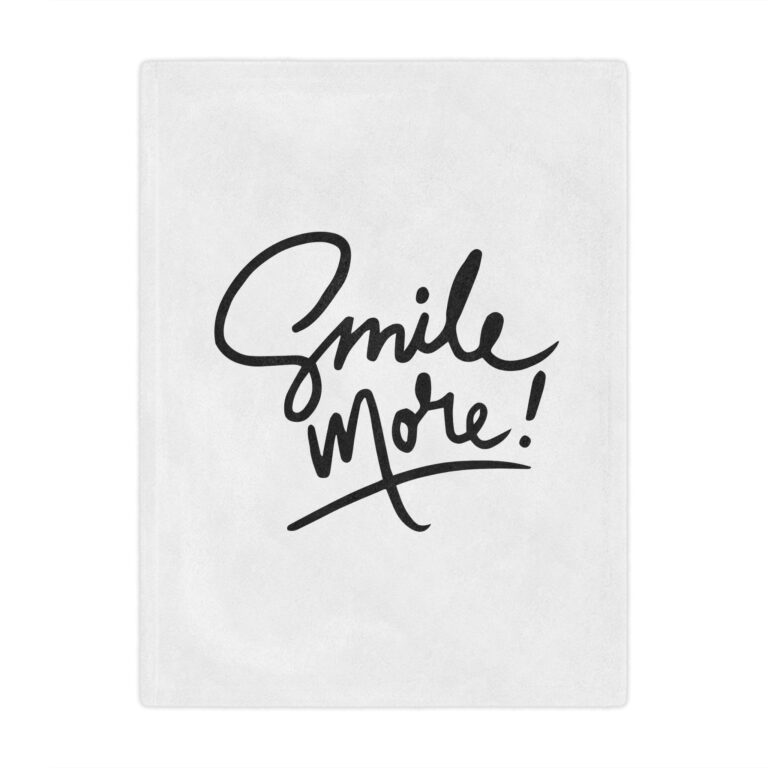 Smile More! Minky Blanket — Cozy Positive Message Throw