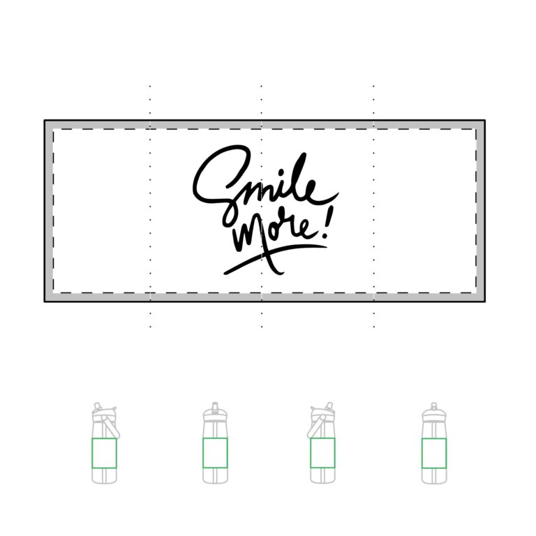 25oz Flip Straw Bottle — "Smile More!" Script Water Bottle (Tritan Renew)
