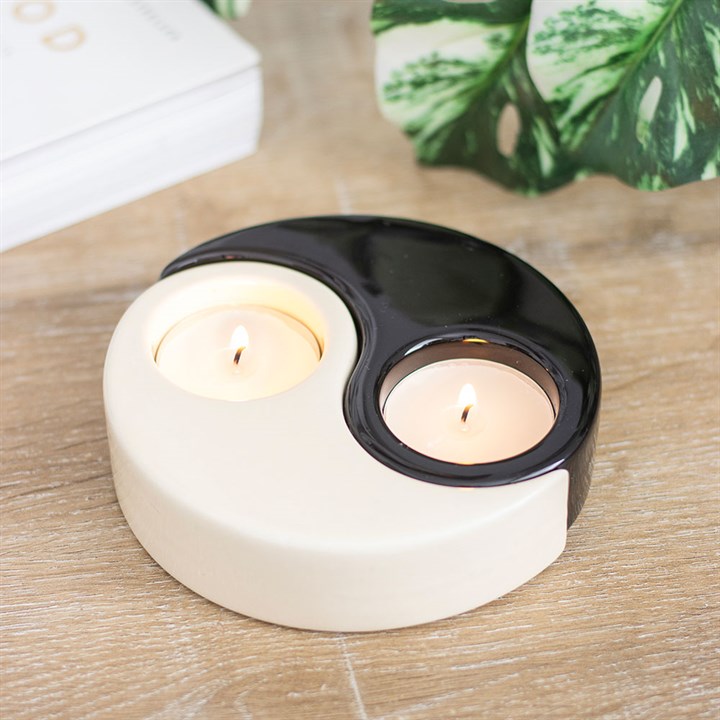 Yin Yang Tealight Candle Holder – Balance Symbol Double Tealight Decor